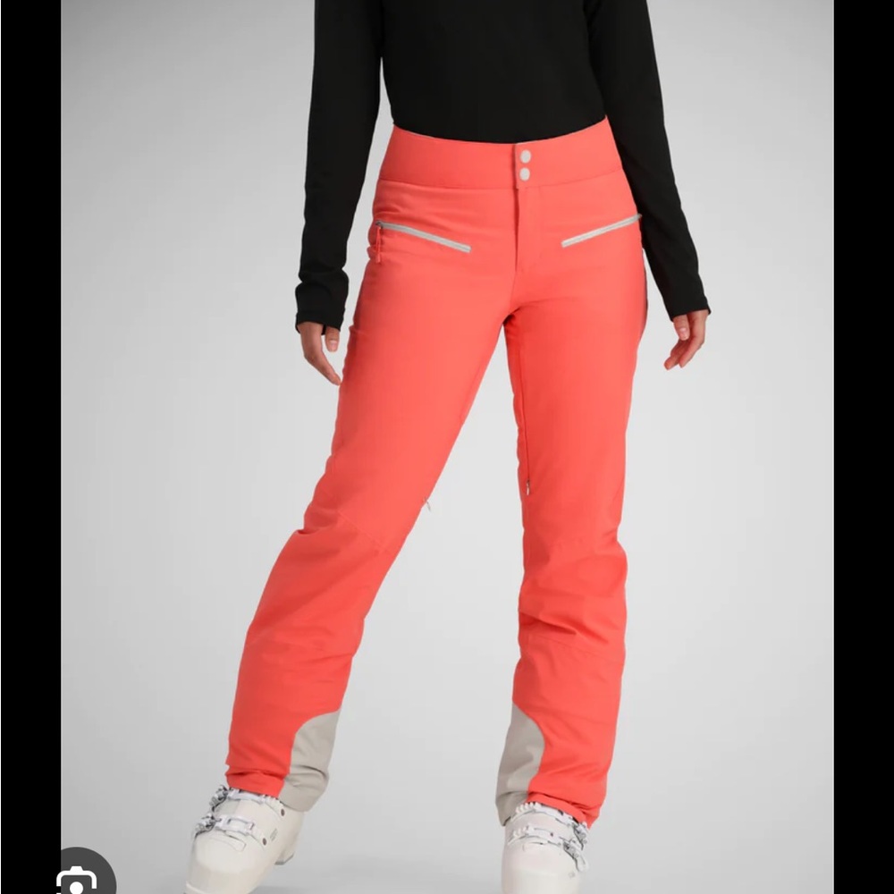Obermeyer Coral and Cream Snow Pants